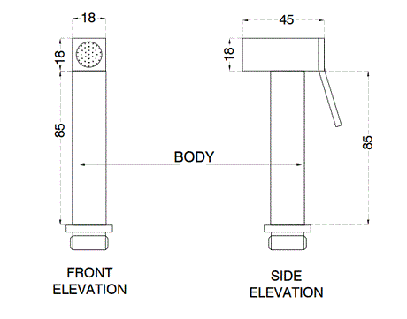 HEALTH FAUCET W/METAL TUBE & HOOK - AQUANT - ( ROSE GOLD - - 0x15 mm - 0inchX0.5inch )