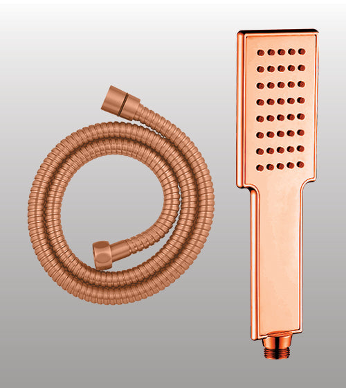 POWDER FLOW BRASS HAND SHOWER WITH 1.5 MTR HOSE - AQUANT -  ( ROSE GOLD -  - 0x0 mm - 0inchx0inch )