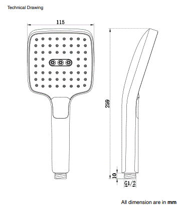 ABS HAND SHOWER 3 FUNCTION WITH 1.5 MTR FLEXIBLE HOSE - AQUANT -  ( ROSE GOLD - SHOWER - 0x0 mm - 0inchx0inch )