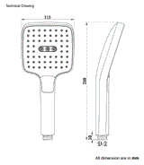 ABS HAND SHOWER 3 FUNCTION WITH 1.5 MTR FLEXIBLE HOSE - AQUANT -  ( ROSE GOLD - SHOWER - 0x0 mm - 0inchx0inch )