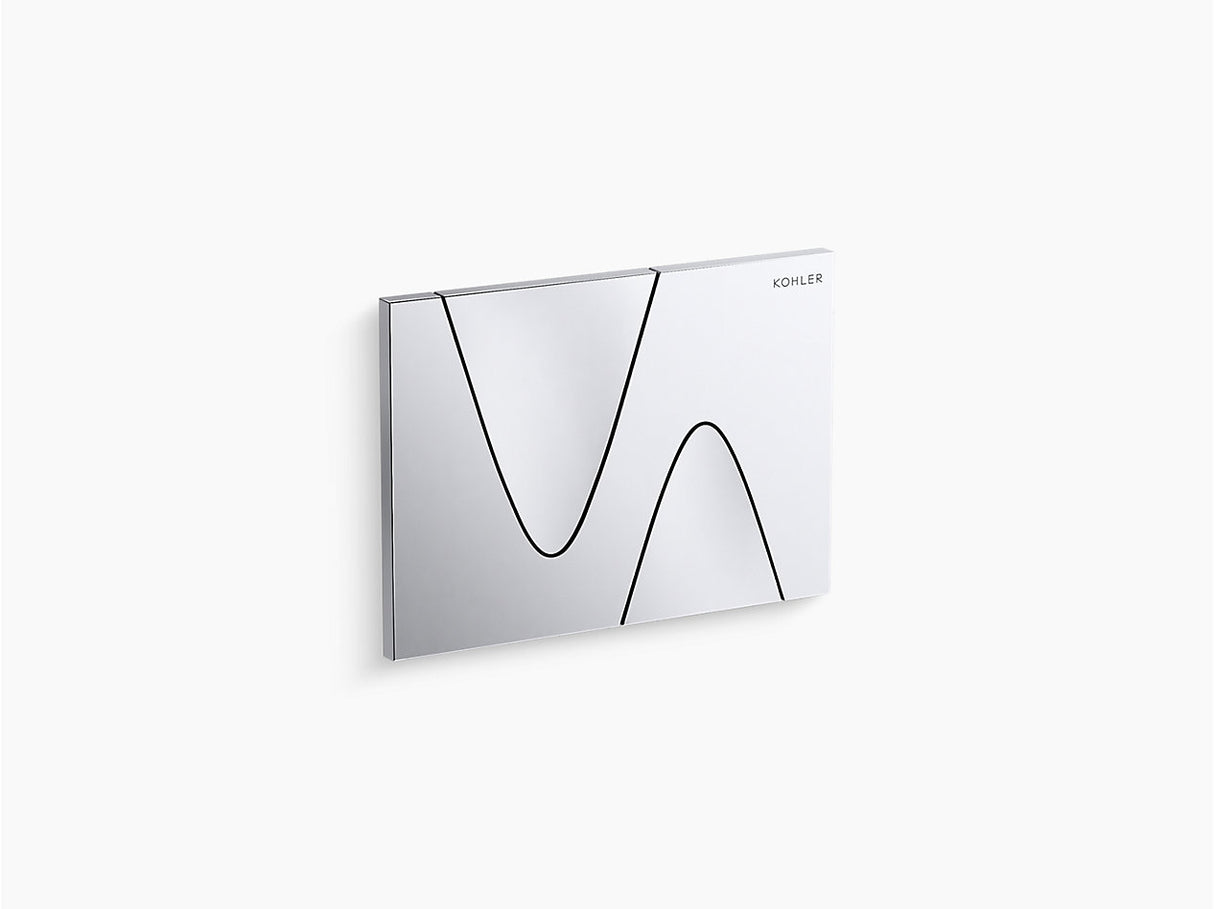 SUMMIT DUAL-FLUSH FACEPLATE MECHANICAL - KOHLER POPULAR -  ( POLISHED CHROME - POPULAR - 225x160 mm - 9inchX6.4inch )