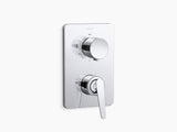 FLUENCE TM AQUA TURBO TM 360 RECESSED NON-THERMOSTATIC BATH AND SHOWER VALVE TRIM - KOHLER PREMIUM -  ( POLISHED CHROME - PREMIUM - 0x15 mm - 0inchX0.5inch )