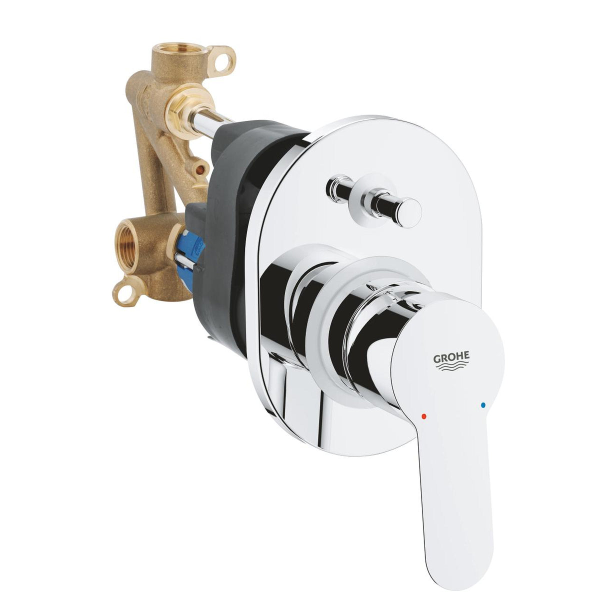 BAUEDGE 1-HANDLE BATH/SHOWER MIXER - GROHE-G2 -  ( CHROME - G2 - BAUCOSMOPOLITAN - 0x15 mm - 0inchX0.6inch )