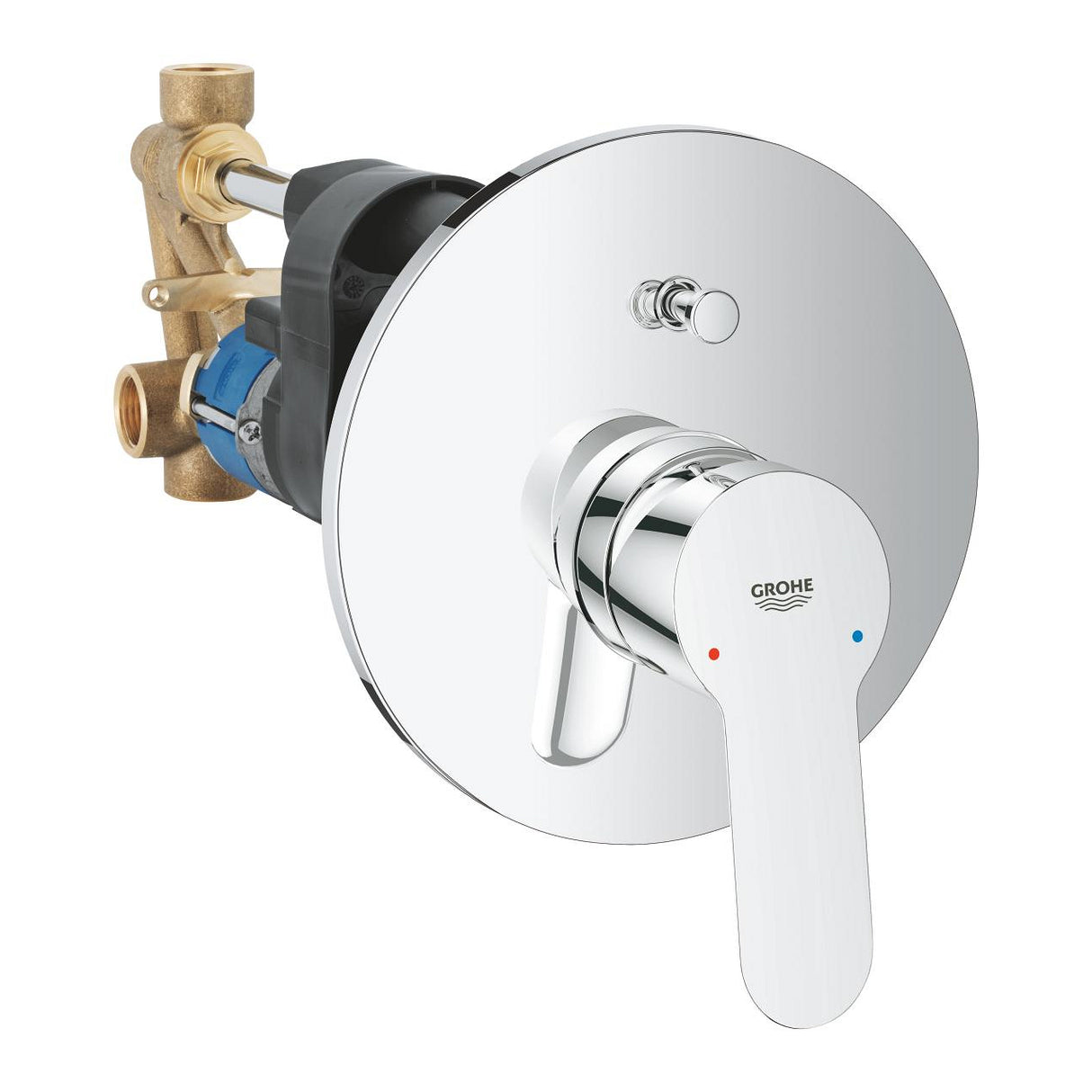BAUEDGE 1-HANDLE BATH/SHOWER MIXER - GROHE-G2 -  ( CHROME - G2 - BAUCOSMOPOLITAN - 0x15 mm - 0inchX0.6inch )