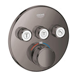 GROHTHERM SMARTCONTROL THERMOSTAT ROUND, 3 CONTROL - GROHE -  ( HARD GRAPHITE - G5 - GROHTHERM - 0x0 mm - 0inchX0inch )