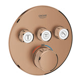 GROHTHERM SMARTCONTROL THERMOSTAT ROUND, 3 CONTROL - GROHE -  ( BRUSHED WARM SUNSET - G5 - GROHTHERM - 0x0 mm - 0inchX0inch )