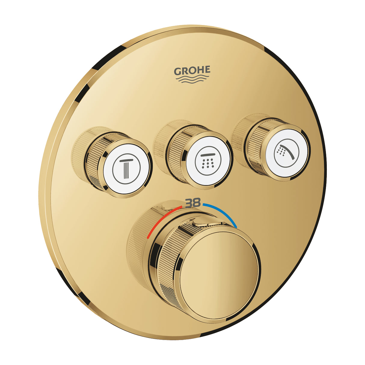 GROHTHERM SMARTCONTROL THERMOSTAT ROUND, 3 CONTROL - GROHE -  ( COOL SUNRISE - G5 - GROHTHERM - 0x0 mm - 0inchX0inch )