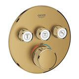 GROHTHERM SMARTCONTROL THERMOSTAT ROUND, 3 CONTROL - GROHE -  ( BRUSHED COOL SUNRISE - G5 - GROHTHERM - 0x0 mm - 0inchX0inch )