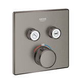GROHTHERM SMARTCONTROL THERMOSTAT SQUARE, 2 CONTROL - GROHE -  ( BRUSHED HARD GRAPHITE - G5 - GROHTHERM - 0x0 mm - 0inchX0inch )