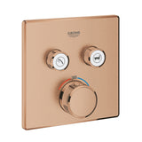 GROHTHERM SMARTCONTROL THERMOSTAT SQUARE, 2 CONTROL - GROHE -  ( BRUSHED WARM SUNSET - G5 - GROHTHERM - 0x0 mm - 0inchX0inch )