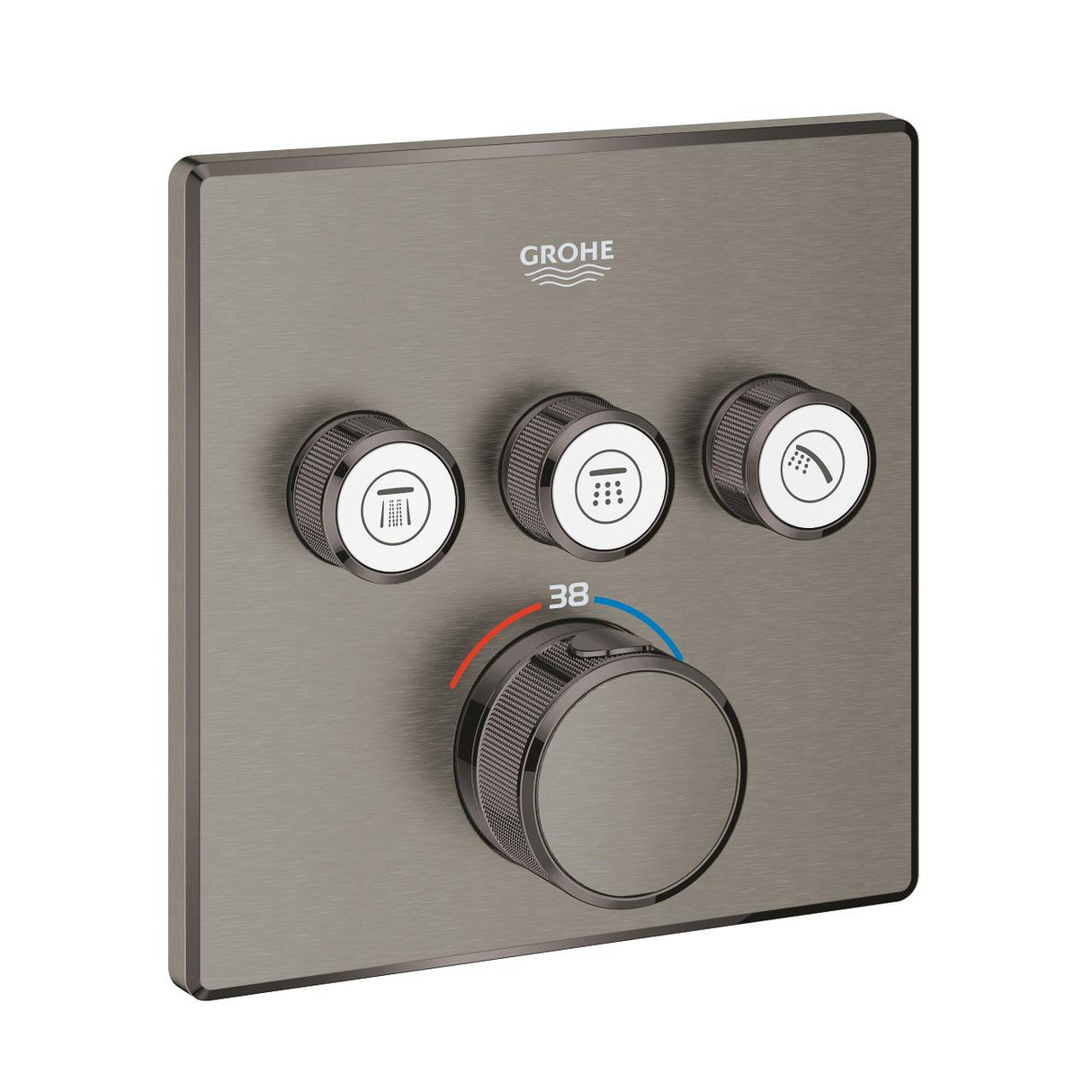 GRT SMARTCONTROL THM TRIMSET 3SC CN - GROHE -  ( BRUSHED HARD GRAPHITE - G5 - GROHTHERM - 0x0 mm - 0inchX0inch )