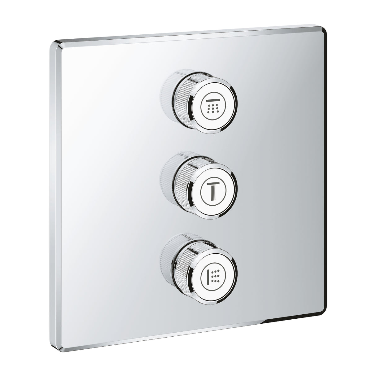 GROHTHERM SMARTCONTROL VOLUME CONTROL TRIM SQUARE, 3 CONTROL - GROHE -  ( CHROME - G5 - GROHTHERM - 0x0 mm - 0inchX0inch )