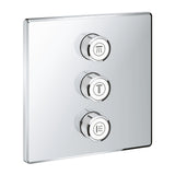 GROHTHERM SMARTCONTROL VOLUME CONTROL TRIM SQUARE, 3 CONTROL - GROHE -  ( CHROME - G5 - GROHTHERM - 0x0 mm - 0inchX0inch )