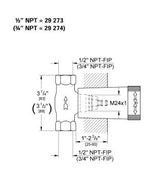 CONCEALED VALVE 1/2INCH US - GROHE -  ( CHROME - G3 - NON RAPIDO - 0x15 mm - 0inchX0.5inch )