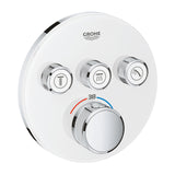 GROHTHERM SMARTCONTROL THERMOSTAT ROUND, 3 CONTROL - GROHE -  ( GLASS - G4 - GROHTHERM - 0x0 mm - 0inchX0inch )