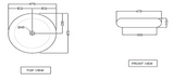 TABLE TOP BASIN - JAQUAR SWARE -  ( WHITE - FUSION - 460x460 mm - 18inchX18inch )