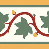 VINTAGE GOLD BORDER MATT - SIMPOLO-TILES -  (  - TINY TILE MATT - 198x198 mm - 7.8inchX7.8inch )