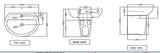 HALF PEDESTAL FOR 801 - ESSCO SWARE -  ( WHITE - MARVEL RANGE - 0x0 mm - 0inchX0inch )