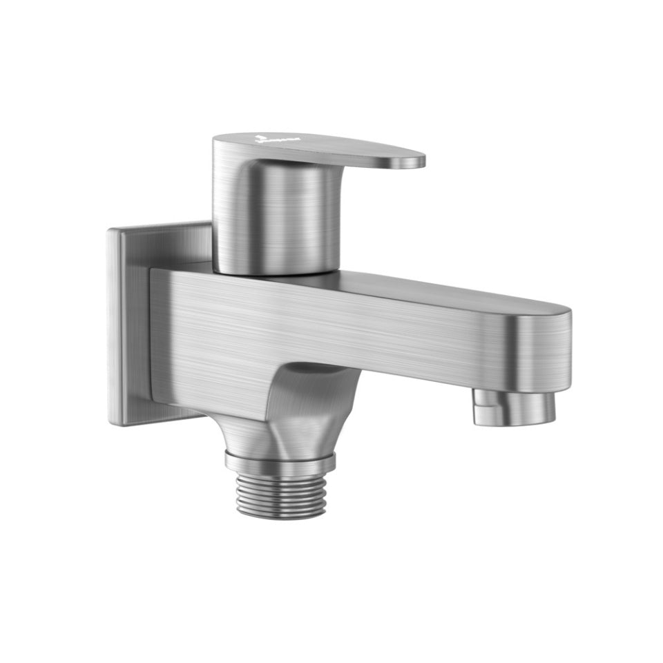2-WAY BIB COCK WITH FLANGE - JAQUAR FAUCETS - (STAINLESS STEEL - VIGNETTE PRIME - 0x15 mm - 0inchX0.5inch)
