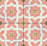 DAMASK PINK HL - DESIGNER TILES -  (  - 3RD FRD GLD & SILVR EDITN VITR.TILE - 300x300 mm - 12inchX12inch )