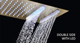 HYDRA LED CEILING SHOWER 4 FLOW WITH INST KIT - LUXELET -  ( BLACK GRAPHITE - MIK - 900x300 mm - 36inchX12inch )
