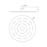 SINGLE FUNCTION MAZE OVERHEAD SHOWER ROUND SHAPE - JAQUAR FAUCETS - ( WHITE MATT - OVERHEAD SHOWER - 0x240 mm - 9.6inchX0inch )