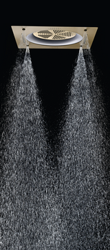 HYDRA LED CEILING SHOWER 3 FLOW WITH INST KIT - LUXELET -  ( BRUSHED BRONZE - TIBO - 550x500 mm - 22inchX20inch )