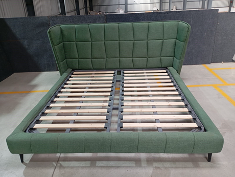 SB56A-WINGED KING SIZE BED (W/O STORAGE) (GREEN) (HEADBOARD L-2260mm, H L-2260mm,W-2006mm) - FURNITURE - ( - BUENA CASA - 1981x1778 mm - 79.24inchX71.12inch)