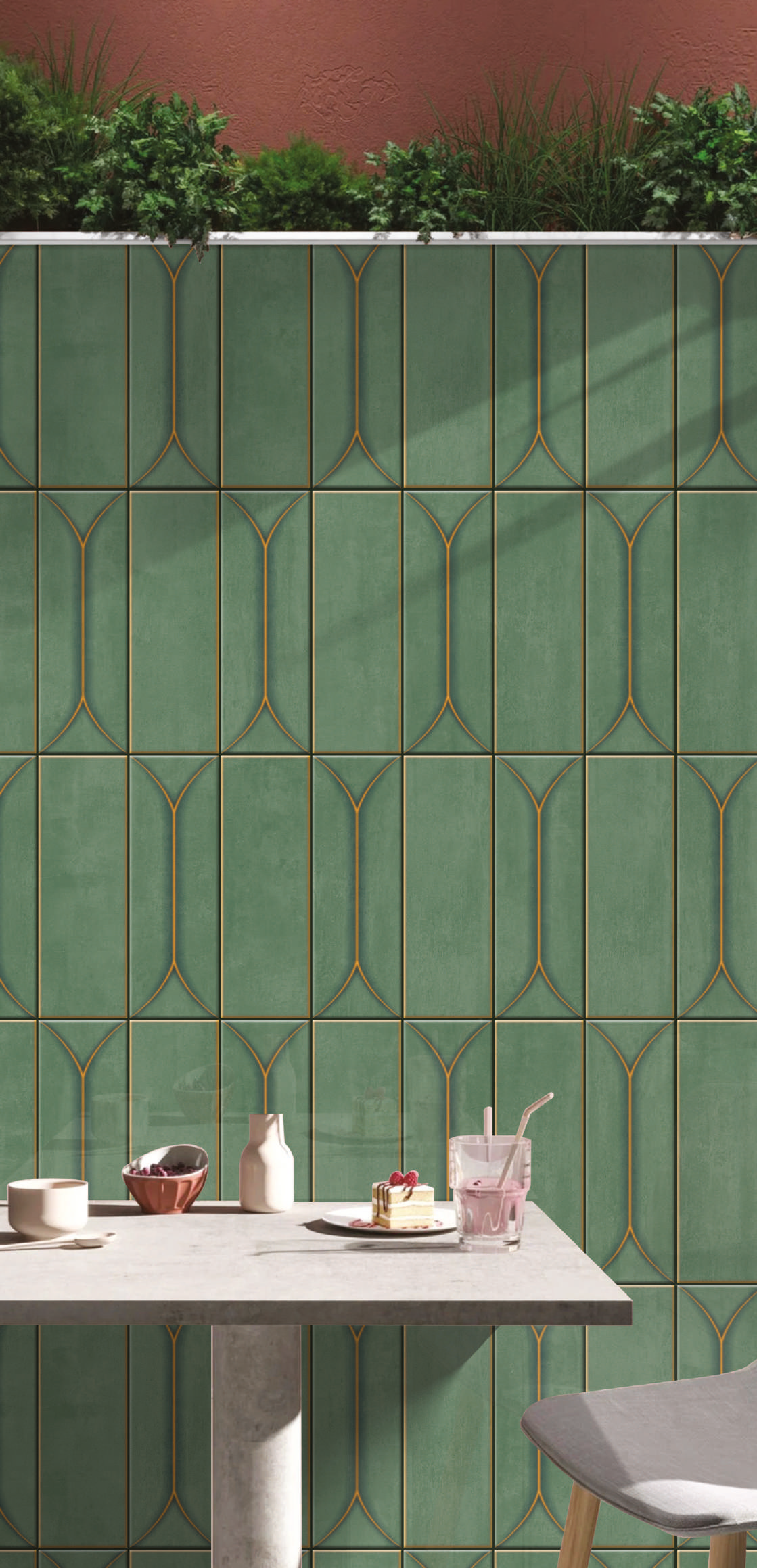 BOAT KIWI DECOR - COLORTILE -  (  - BOAT GLOSSY - 300x100 mm - 12inchX4inch )