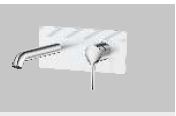 BRASS WALL MOUNTED BASIN MIXER FOAM FLOW - AQUANT - (CHROME - ORCHID SERIES - 0x15 mm - 0inchX0.5inch)