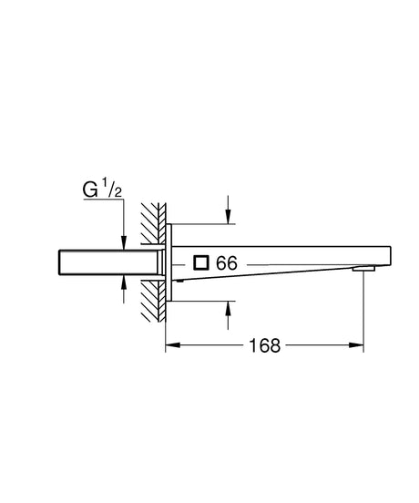 GROHE PLUS BATH SPOUT - GROHE -  ( CHROME - G4 - EUROPLUS - 0x15 mm - 0inchX0.6inch )
