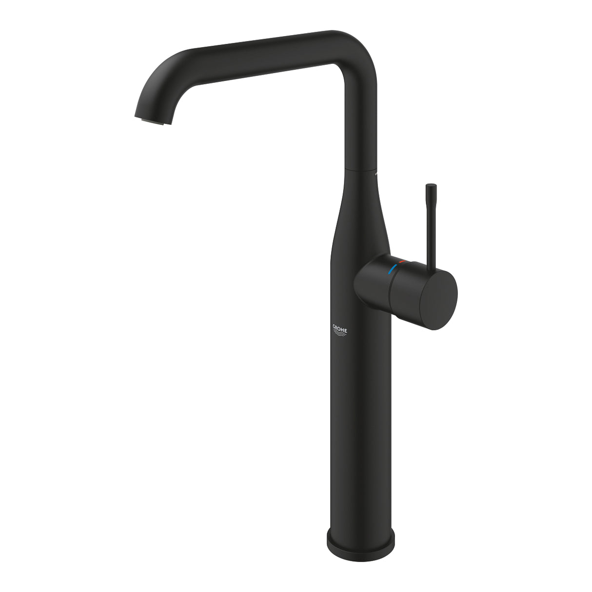 ESSENCE SINGLE-LEVER BASIN MIXER WITH SWIVEL SPOUT & POP-UP WASTE, 3/8 INCH, XL-SIZE, FLEXIBLE CONNECTION HOSES - GROHE -  ( PHANTOM BLACK - G4 - ESSENCE - 0x10 mm - 0inchX0.37inch )