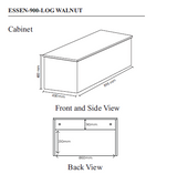 ESSEN 900 LOG WALNUT CABINET - GERMA -  (  - ESSEN - 895x450x400 mm - 35.8inchX18inchX16inch )
