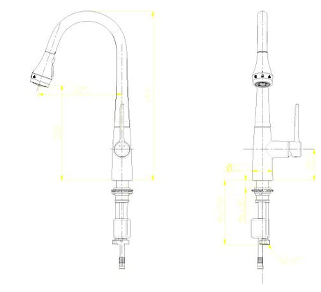 MULTIFUNCTION SINK MIXER T/M W/PIPES - AMERICAN STANDARD -  ( CHROME - EDGEWATER - 0x15 mm - 0inchX0.5inch )