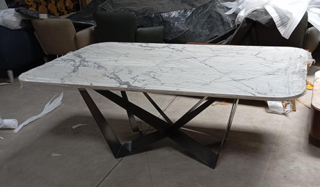 GW3603,  6 SEATER DINNING TABLE W/DINING BASE & TOP - FURNITURE - (PT9970 + TEQL - BUENA CASA - 1981x1117x737 mm - 79.24inchX44.68inchX29.48inch)