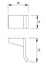 ABS WALL HOOK - AQUANT - ( CHROME - - 0x15 mm - 0inchX0.5inch )