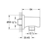 RAINSHOWER WALL UNION - GROHE -  ( COOL SUNRISE - G5 - RAINSHOWER - 0x15 mm - 0inchX0.5inch )