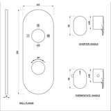 AQUAMAX EXPOSED PART KIT OF THERMOSTATIC SHOWER MIXER WITH 3-WAY OUTLET & SLEEVE (COMPATIBLE WITH ALD-683N)- JAQUAR FAUCETS - ( STAINLESS STEEL - OPAL PRIME - 0x0 mm - 0inchX0inch )