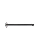 SHOWER ARM 20MM DIA & 450MM LONG ROUND SHAPE WITH FLANGE - JAQUAR FAUCETS - ( BLACK CHROME - SHOWER ACC. - 15x450 mm - 0.5inchX18inch )