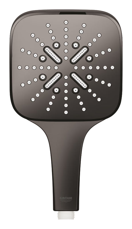RAINSHOWER SMARTACTIVE 130 CUBE HAND SHOWER 3 SPRAYS W/O HOSE - GROHE -  ( HARD GRAPHITE - G5 - RAINSHOWER - 0x15 mm - 0inchX0.5inch )
