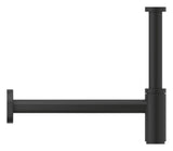 BOTTLE TRAP 32MM SIZE WITH 300MM & 190MM LONG WALL CONNECTION PIPES & WALL FLANGE -  ( PHANTOM BLACK - G4 - GROHE - 32x300 mm - 1.25inchX12inch )