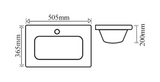 GERMA TR 3115-50 Carrara White Wash Basin with Cabinet Combo