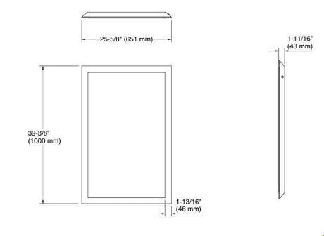 ESCALE MIRROR - KOHLER LUXURY -  (  - LUXURY - 0x1000 mm - 0inchX40inch )