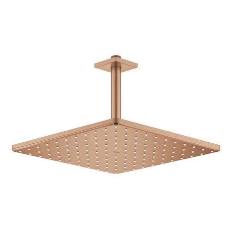 RAINSHOWER MONO 310 CUBE HEAD SHOWER SET 142 MM CEILING SHOWER ARM, 1 SPRAYS - GROHE - (BRUSHED WARM SUNSET - G5 - RAINSHOWER - 0x310 mm - 0inchx12.4inch)