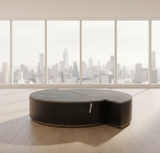 CENTER TABLE ROUND W/ WOODEN BASE & PORCELAIN TOP - FURNITURE - ( - BUENA CASA - 1397x1066x292 mm - 55.88inchX42.64inchX11.68inch)