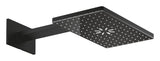 RAINSHOWER AQUA RECTANGULAR HEAD SHOWER SET 430 MM CEILING SHOWER ARM - GROHE -  ( PHANTOM BLACK - G5 - RAINSHOWER AQUA - 400x230 mm - 16inchX9.2inch )