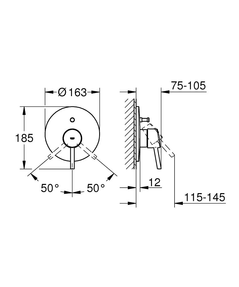 CONCETTO 1-HANDLE BATH/SHOWER MIXER - GROHE -  ( CHROME - G3 - CONCETTO - 0x0 mm - 0inchX0inch )