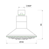 ROUND SHOWER - ESSCO FAUCET -  ( CHROME - ALLIED - 100x15 mm - 4inchX0.5inch )