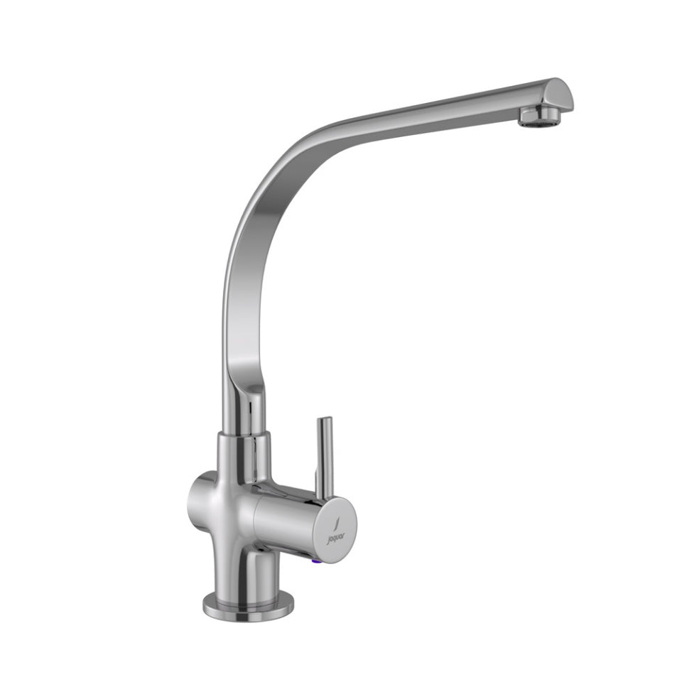 SINK COCK WITH EXTENDED SWINGING SPOUT (TABLE MOUNTED)- JAQUAR FAUCETS - ( CHROME - FLORENTINE PRIME - 0x15 mm - 0inchX0.5inch )