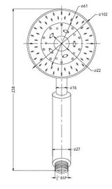 HAND SHOWER ABS WT HOOK AND 1.5 M SS FLEX.TUBE - HINDWARE FAUCETS -  ( ROSE GOLD - HAND SHOWER - 0x0 mm - 0inchx0inch )